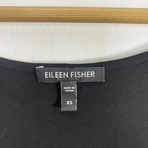 Eileen Fisher Black Silk Slip Dress - Picture 4 of 9